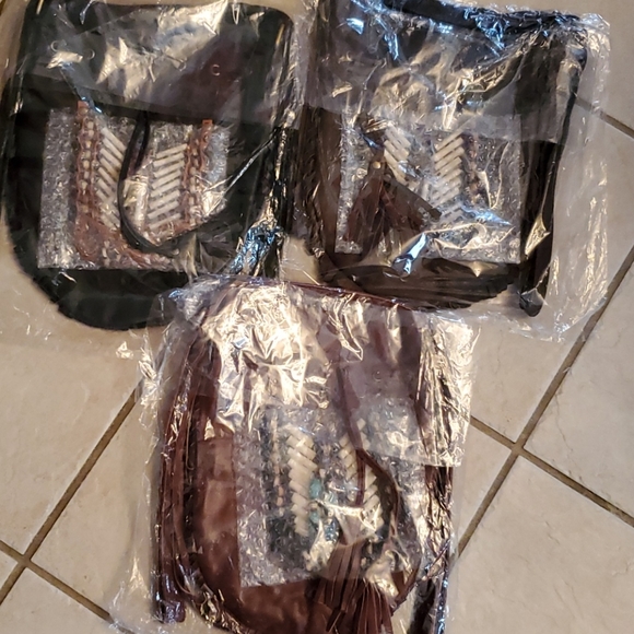 5 Star Retro Crossbody Med Fringe Bag - Picture 2 of 8